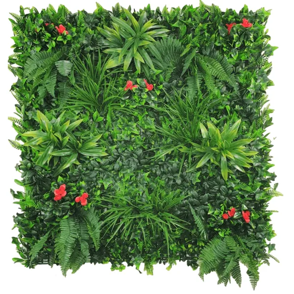 Elegant Red Rose Vertical Garden / Green Wall UV Resistant Sample