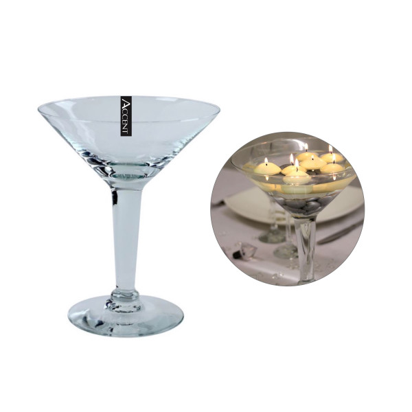 bulk 4 Glass Vase Martini 30cm