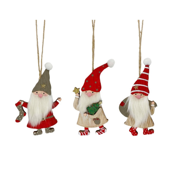 bulk 36 Xmas Hanging Santa Assort 11cm