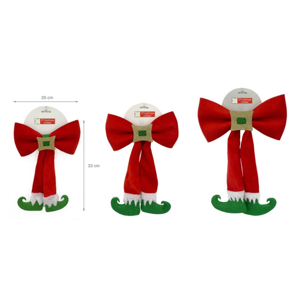 bulk 24 Xmas Elf Gift Bow 33cm