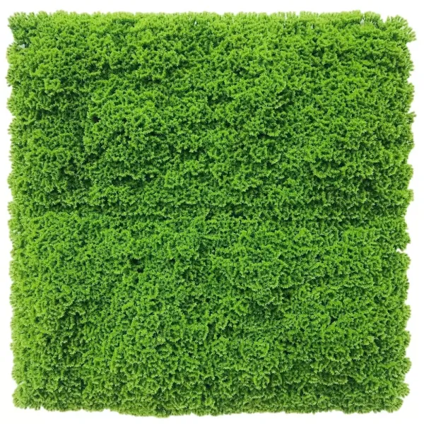 Fresh Natural Green Artificial Moss / Green Wall UV Resistant Sample