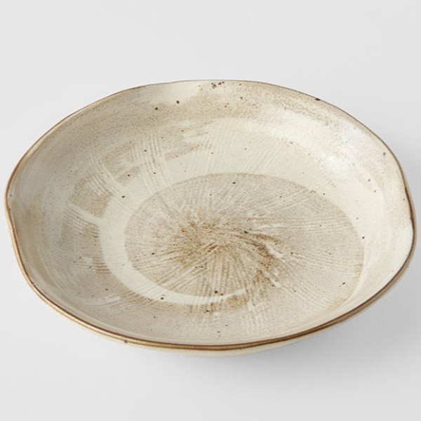 Plate Organic 17cm Spiral Sand Glaze