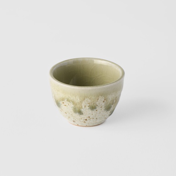 Sake Cup 30ml Light Green Drip Glaze