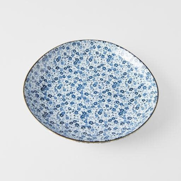 Dinner Plate 23cm Blue Daisy Glaze