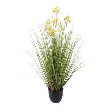 Potted Artificial Grassy Spring Wildflower 85cm