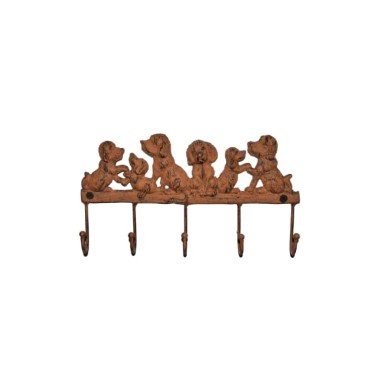 Cute Dogs 5 Hooks Wall Hanging 22cm