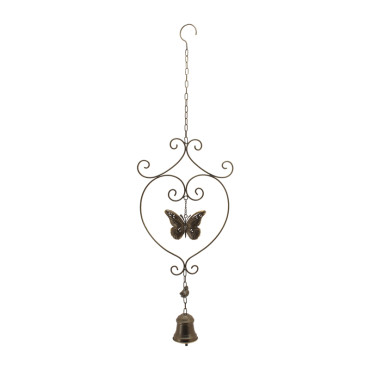 Hanging Butterfly w Bird + Bell 89cm