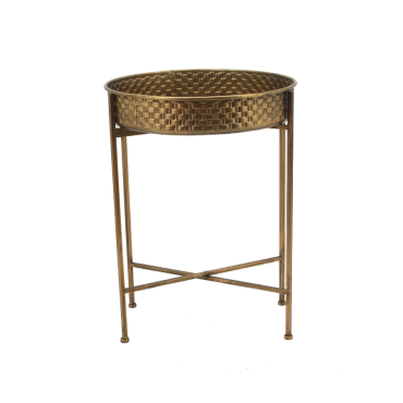 Gold Metal Side Table 62cm