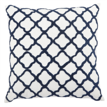 Quatrefoil Feather Cushion Moorish Embroided 50cm