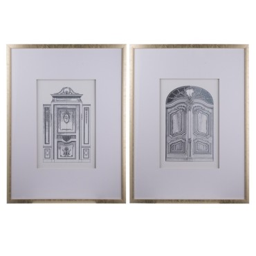 Ornate Doors Fake Pencil Wall Art 90cm