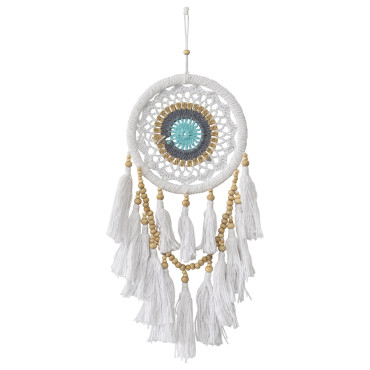 Handcrafted Boho Dream Catcher Layered Tassels & Beads 17x2cm
