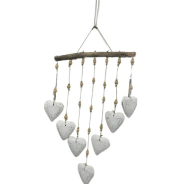 Handcrafted Hanging Hearts Mobile 35cm