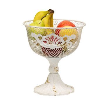 French Provincial Footed Bowl w Fleur-Di-Lis 24cm