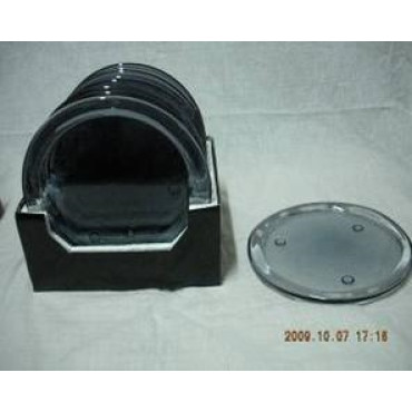 bulk 24 Clear Glass Round Candle Plate 20x2cm