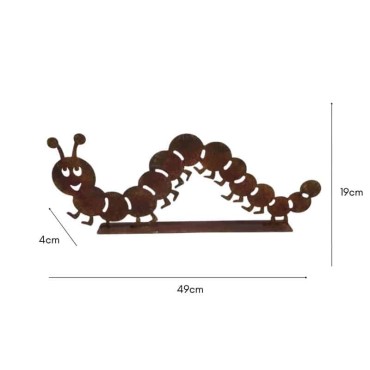 Laser - Cut Caterpillar On Base 49cm