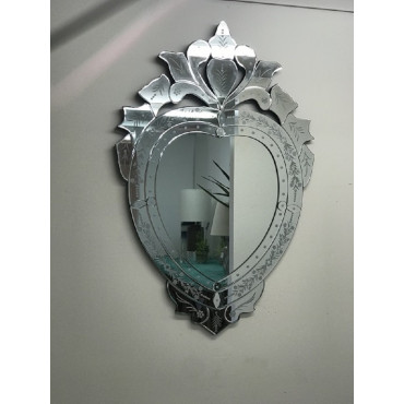 Venetian Heart Shaped Mirror Hanging Art Framed Bathroom 94cm