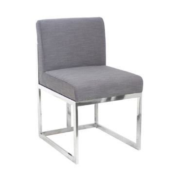 Jaxson Dining Chair Grey Silver Seat Sofa Lounge Tub 81cm