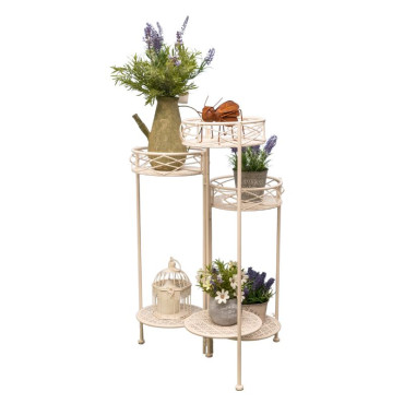 Bordeaux 3 Tier Round Potplant Stand w Bottom Shelf 77cm