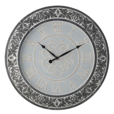Florence Charcoal Glass Fronted Clock 72cm