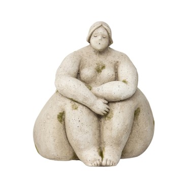 Sitting Lady Garden Statue 34cm