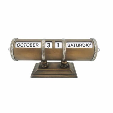 Antique Style Rolled Table Top Calendar 35x13cm
