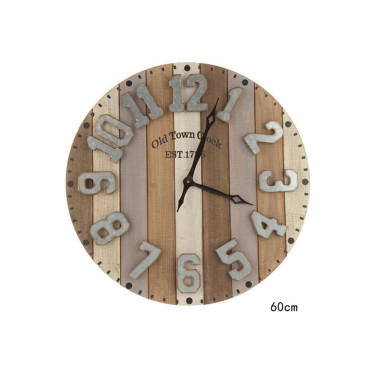 bulk 1 Old Town Metal N Mdf Wall Clock 60x60cm