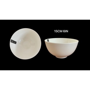 bulk 24 White Fine Bone China Bowl 6in