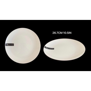 bulk 24 White Fine Bone China Dinner Plate 10.5ln 26x2cm