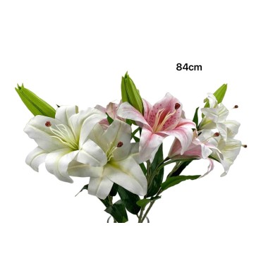bulk 24 Artificial Lily 2 Heads Assort 84cm