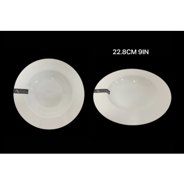 bulk 24 White Bone China Soup Bowl 23x5cm