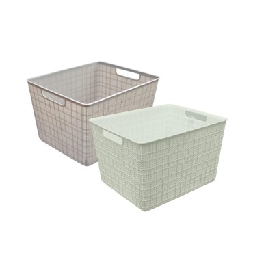 bulk 12 Rect Storage Basket w/ Handle 30cm