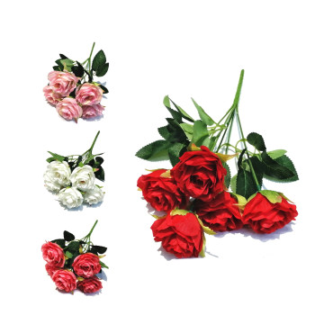 bulk 36 Artificial Rose Bunch Assort 28cm
