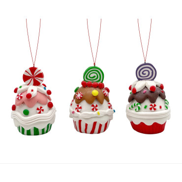 bulk 24 Xmas Candy Cupcakes Hanging Assorted