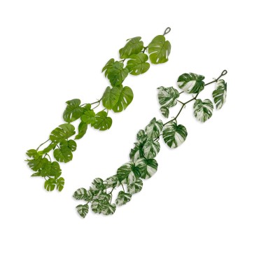 bulk 12 Artificial Green Monstera Garland 120cm