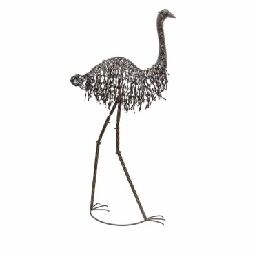 Tall Metal Mr Emu Garden Statue 58x120cm