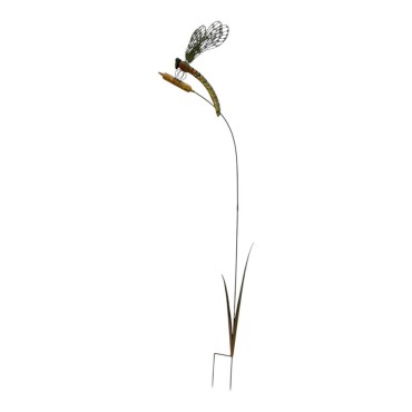 Colour Dragonfly Garden Stake 180cm