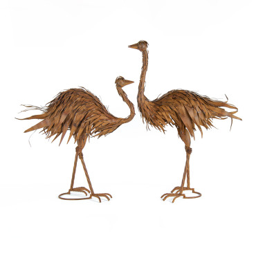 Set 2 Asst Large Ostriche Statues 63cm, 50cm