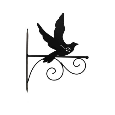 Bird Silhouette Wall Hook Bracket 33cm