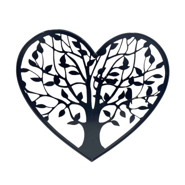Laser Cut Tree Of Life Heart Wall Art 45x41cm