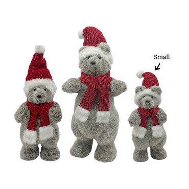 bulk 4 Xmas Randolph Bear w Red Hat / Scarf 34cm