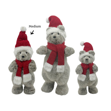 bulk 4 Xmas Randolph Bear w Red Hat/Scarf Bear 44cm