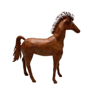 Metal Rust Horse Statue 59cm