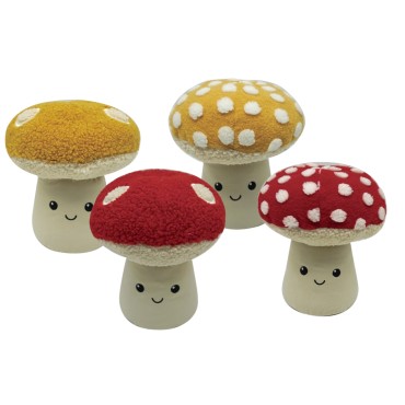 Set 4 Mushroom Door Stopper Assorted 22cm