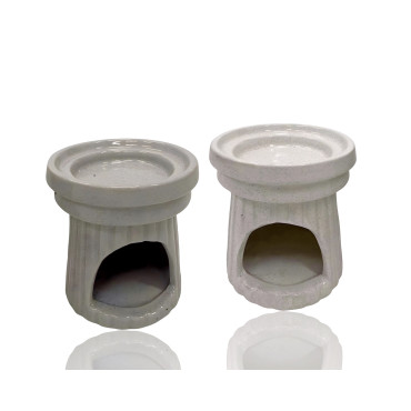 bulk 24 Vertical Stripes Ceramic Oil Burner 11x10cm