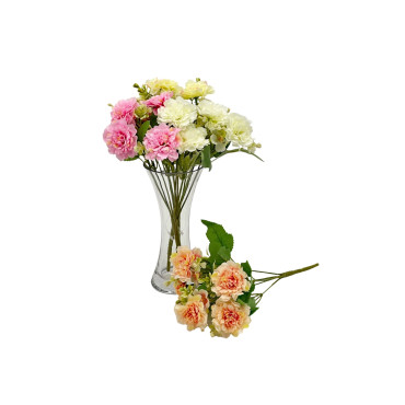 bulk 24 Artificial Chrysanthemum 5 Branches 4 Assorted 10x28cm