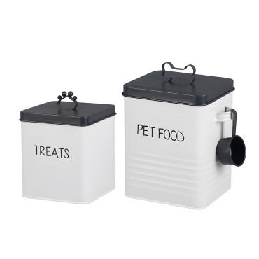 Set 2 Pet Food n Treat Storage Container 27cm