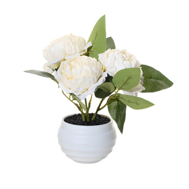 Artificial Peony in Pot 7x17cm