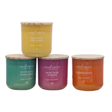 bulk 12 Glass Jar Candle W Lid Assort 10cm