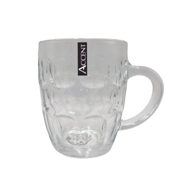bulk 24 Glass Dimple Beer Mug 560ml 12cm