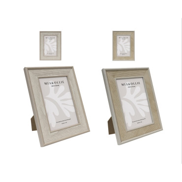 Set 2 Photo Frame Lisa '4x6in' Assort 15cm